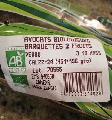 AvocatBio - Ingredients - fr