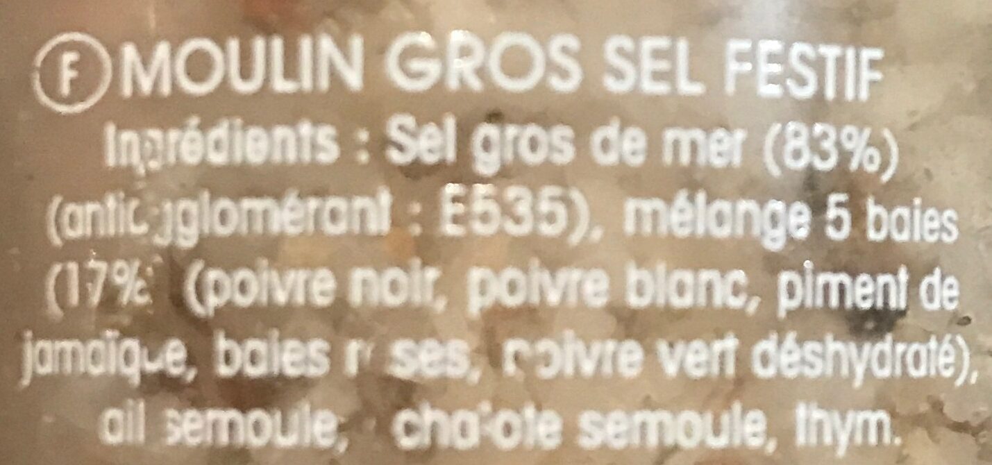 A'rom Moulin Festif - Ingredients - fr