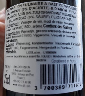 Vinaigre balsamique - Ingredients - fr