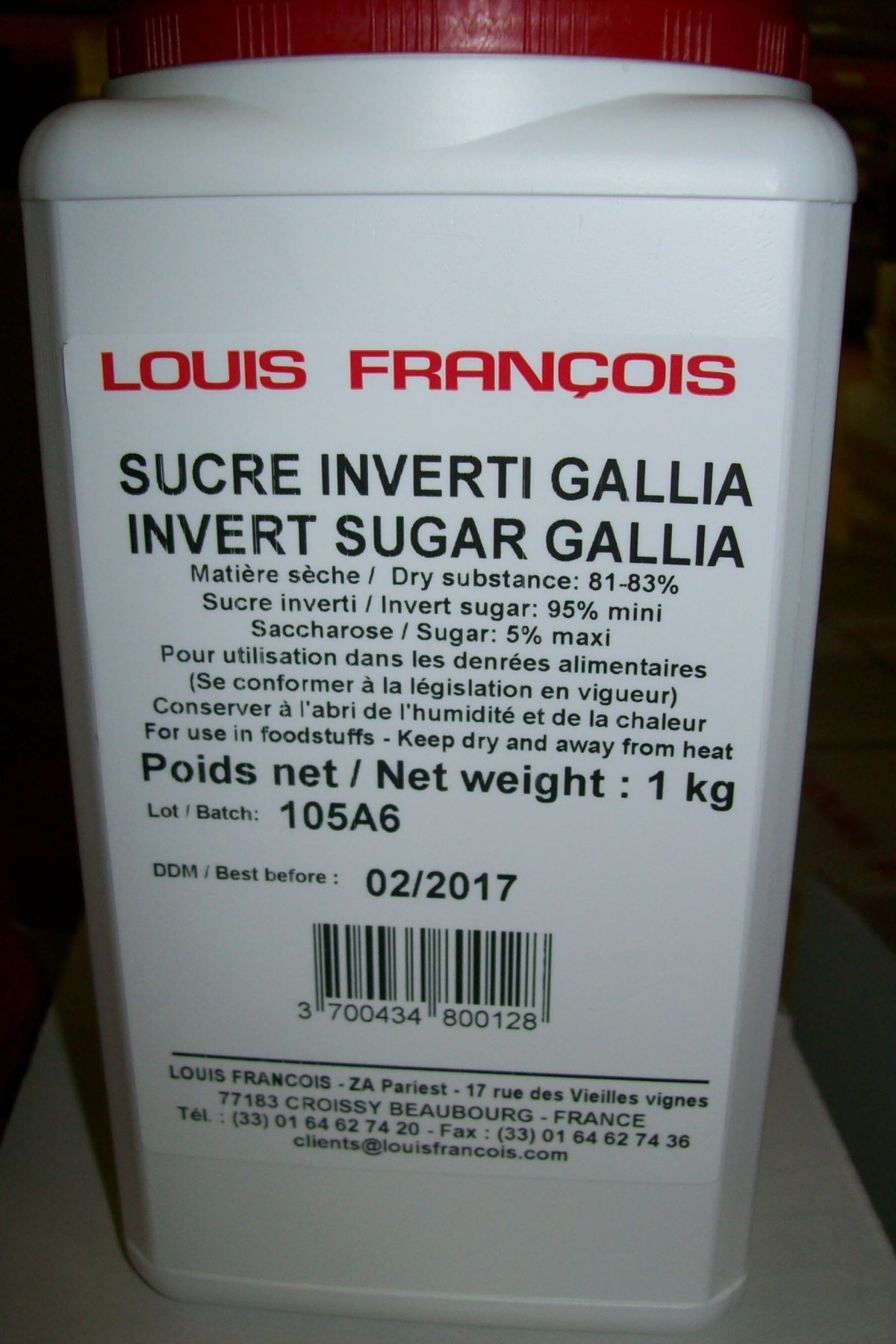 Sucre Inverti Gallia - Louis François - 1 kg