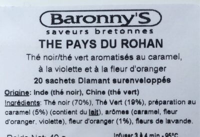 Thé Pays du Rohan - Ingredients - fr