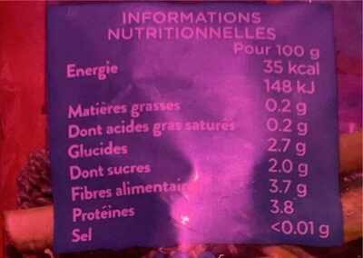 BIMI - Nutrition facts - fr