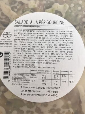 Salade à la Périgourdine - Nutrition facts - fr