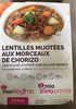 Lentilles mijotées aux morceaux de chorizo - Product