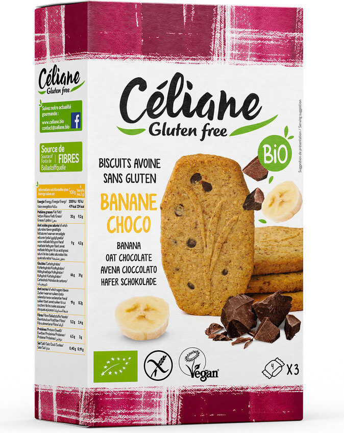 Biscuit avoine banane chocolat - Product - fr