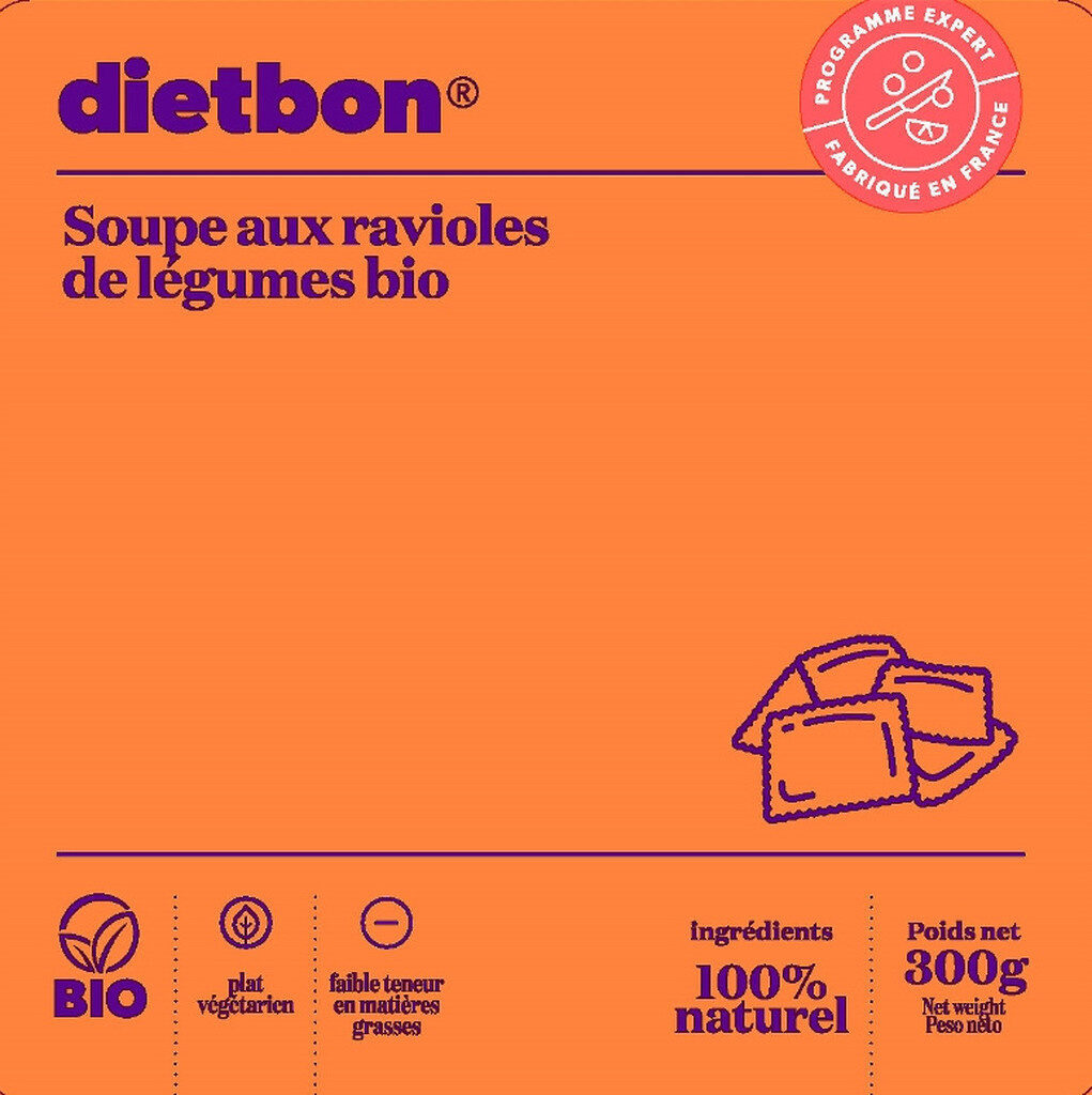 Soupe aux ravioles de légumes bio - Product - fr