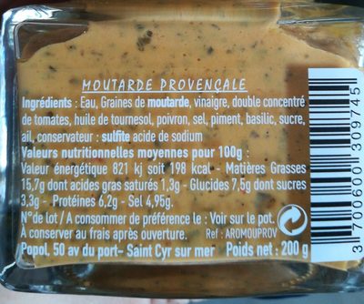 Moutarde provençale - Ingredients - fr