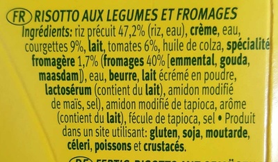 Risotto aux légumes et fromage - Ingrediënten - fr