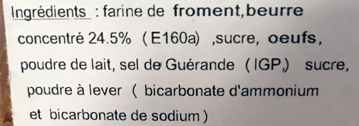 Paler breton "la craquanterie" - Ingrédients