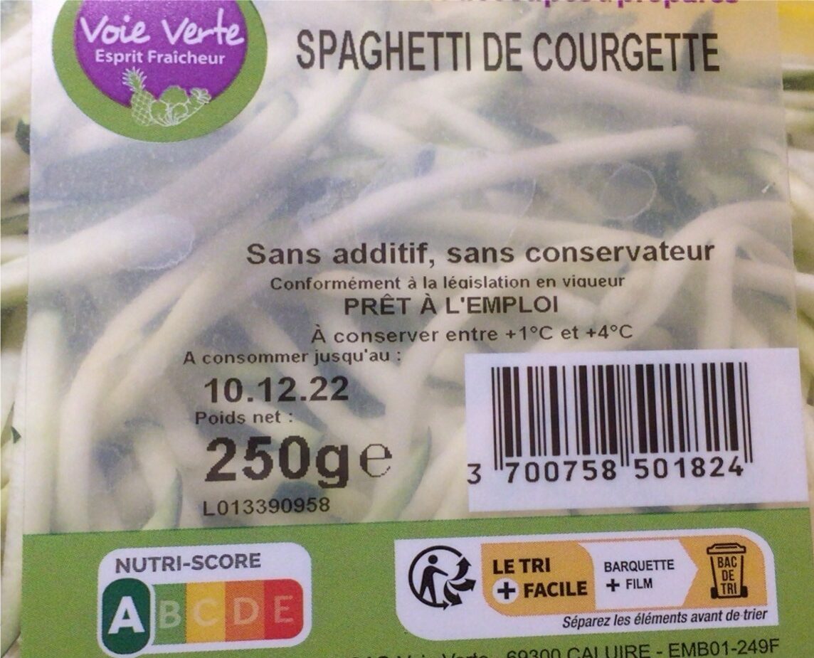 Spaghetti de courgette - Product - fr