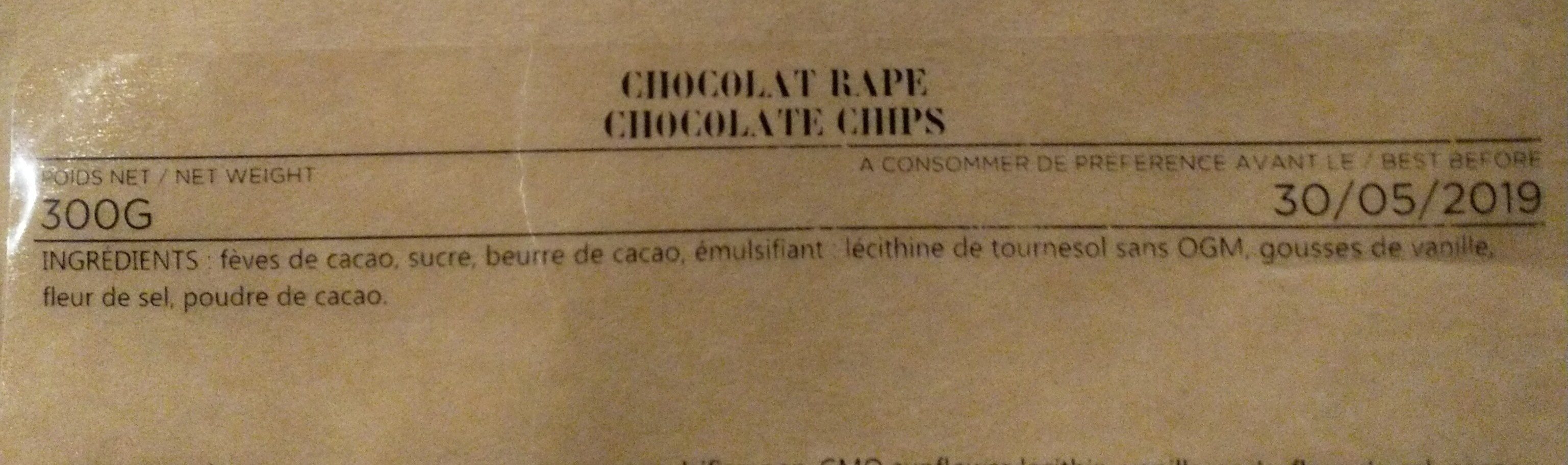 Chocolat râpé - Ingredients - fr