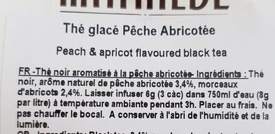 Thé glacé pêche abricot - Ingredients - fr