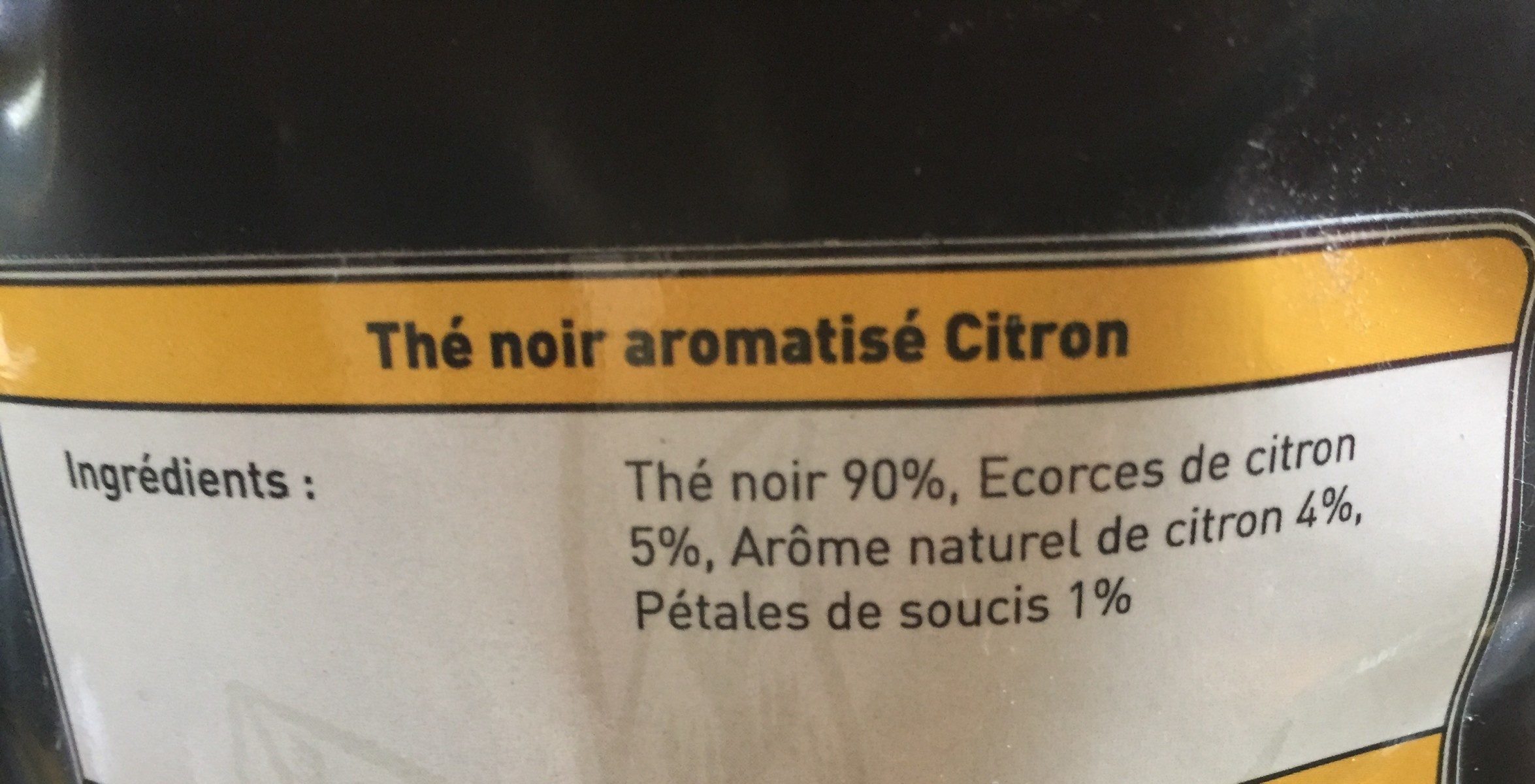 Thé noir aromatisé Citron - Ingredients - fr