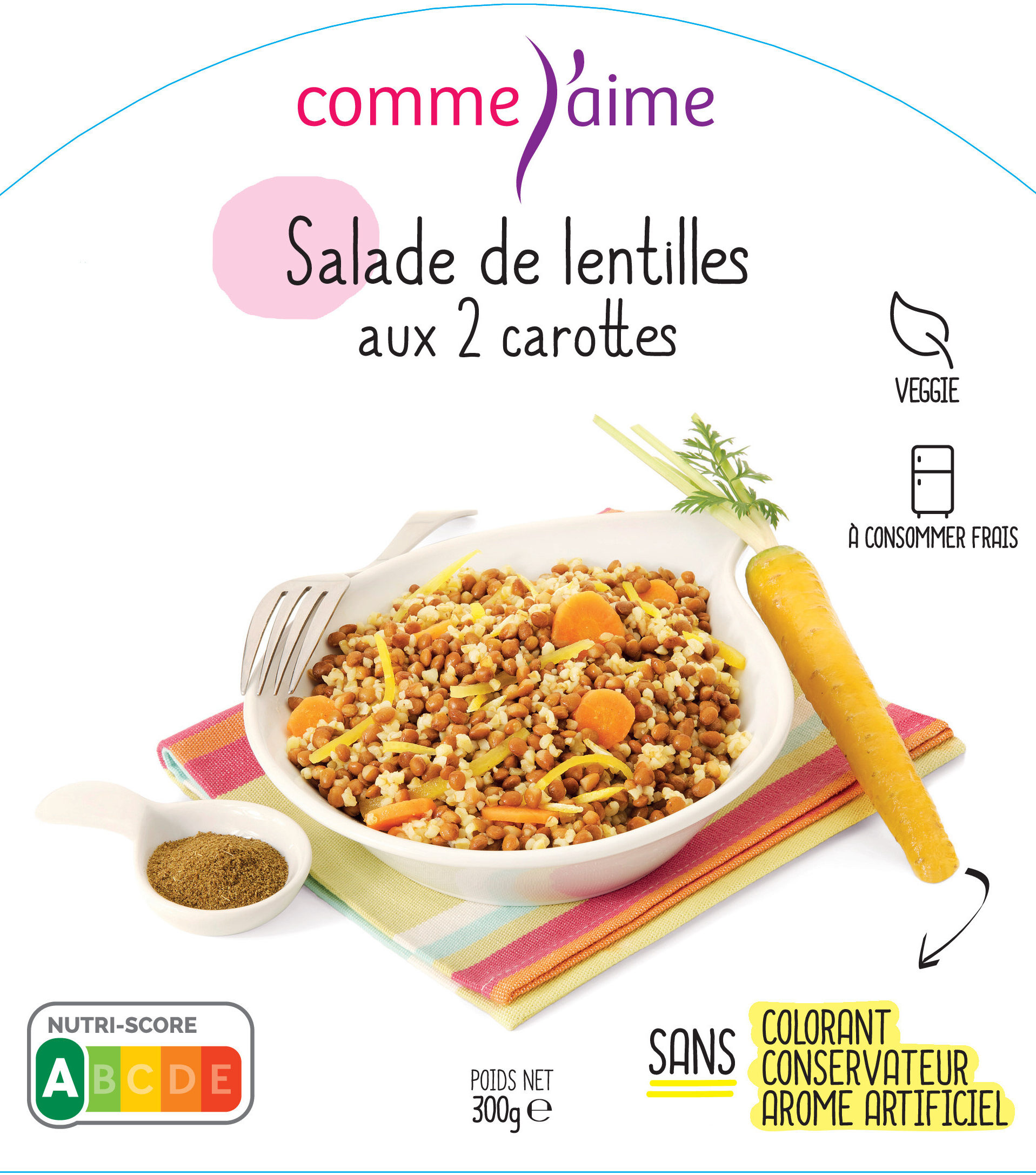 Salade de lentilles aux 2 carottes - Product - fr