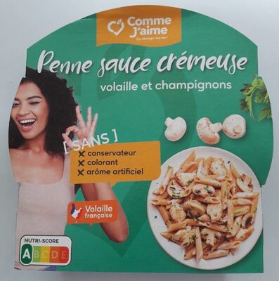 Penne sauce crémeuse, volaille et champignons - Produkt - fr