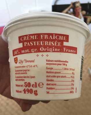Crème fraîche épaisse 30% de matière grasse - Ingrédients