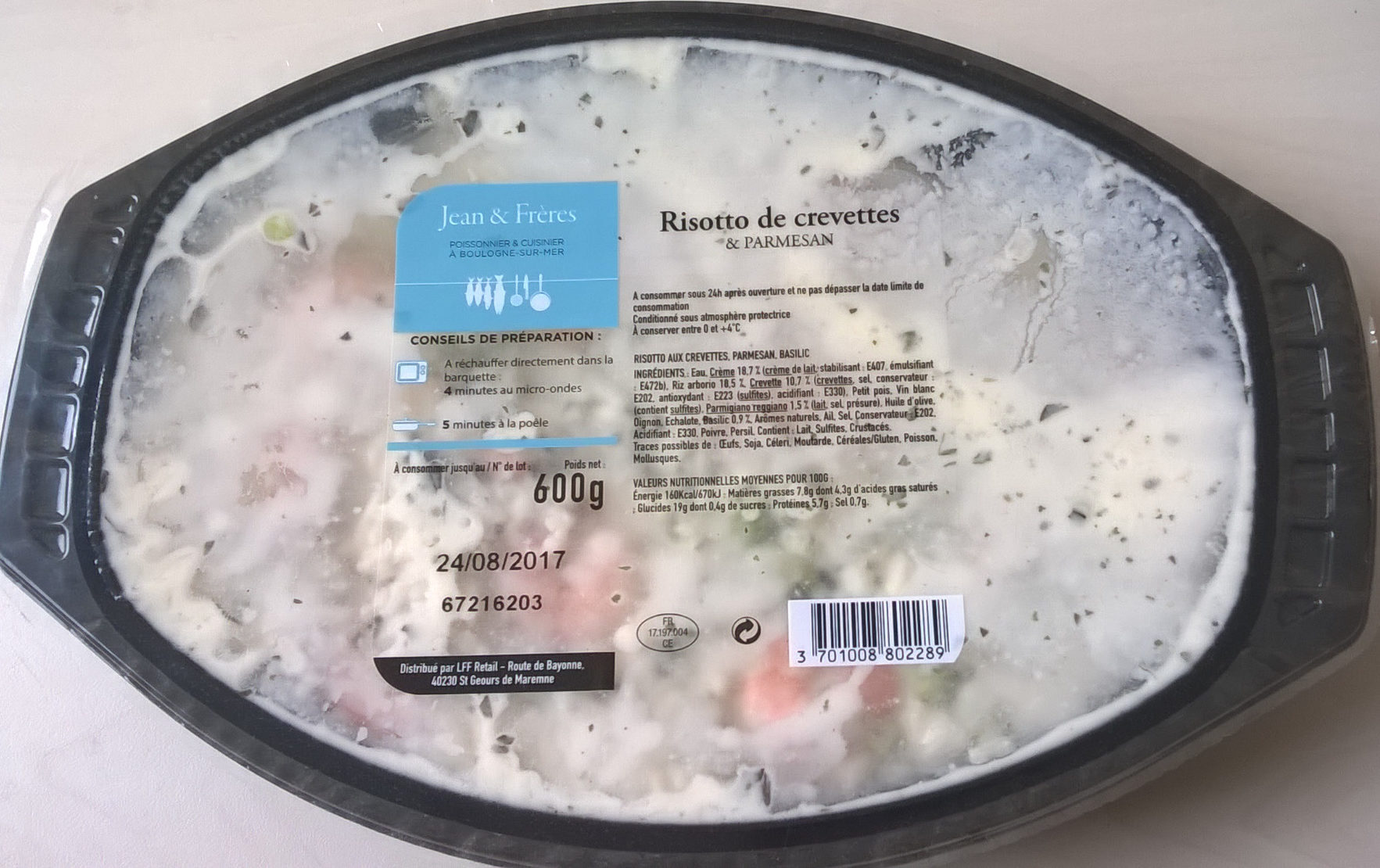 Risotto de crevettes & parmesan - Product - fr