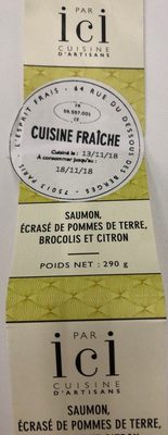 Saumon ecrasé de pommes de terre brocolis et citron - Product - fr