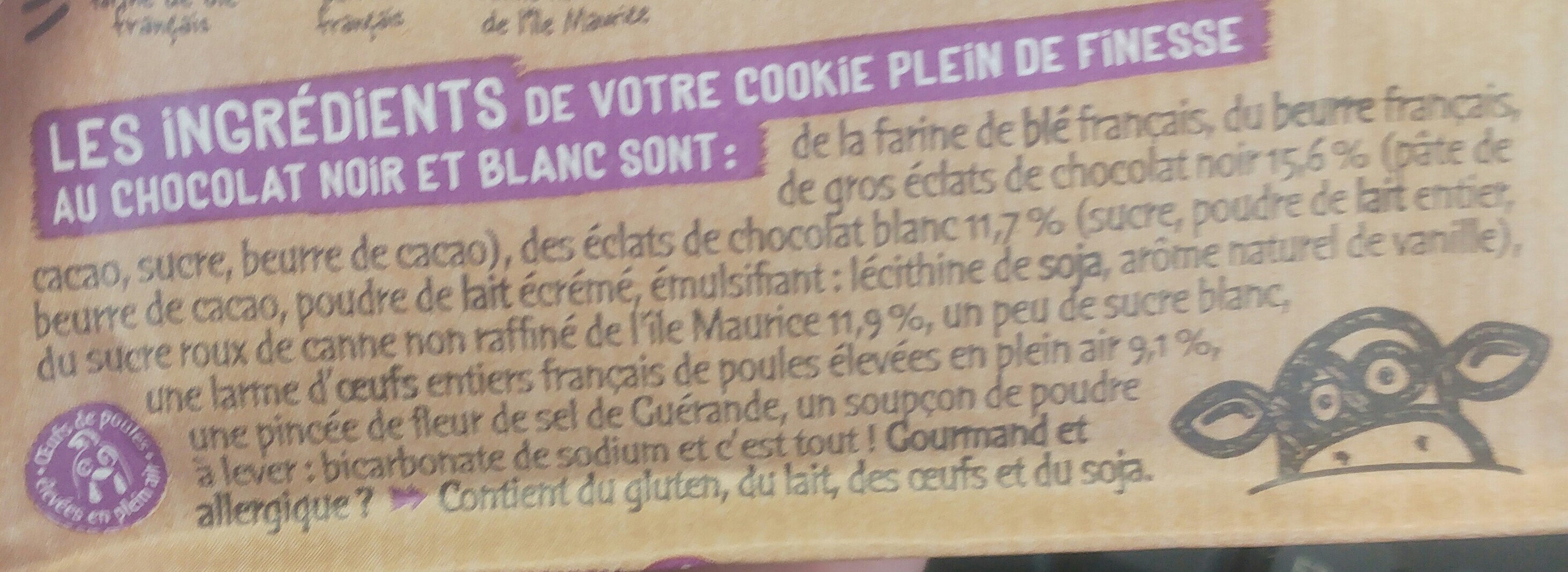 Le cookie - Chocolat noir et blanc - Ingredients - fr