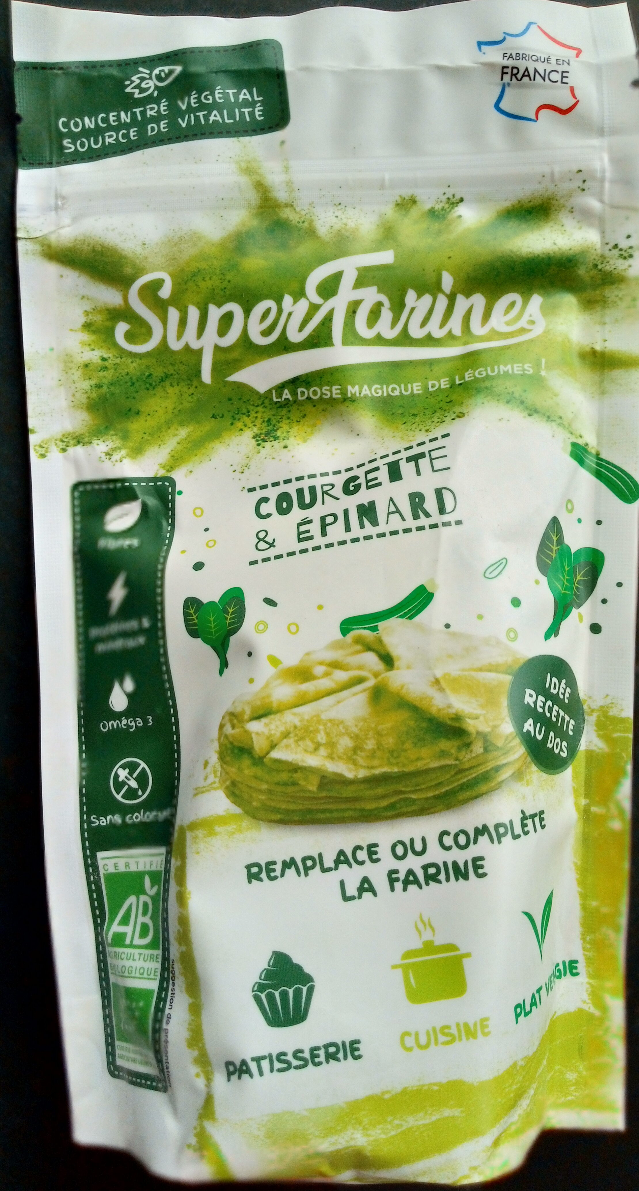 SuperFarines - courgette & épinard - Produit