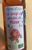 Le sirop de pétales de rose bio - Producto