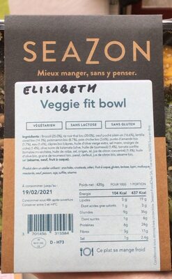 Veggie fit bowl - Product - fr