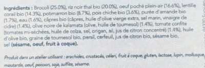 Veggie fit bowl - Ingredients - fr