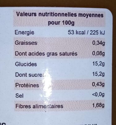 Purée de pommes bio du sud-ouest de la France - Nutrition facts - fr