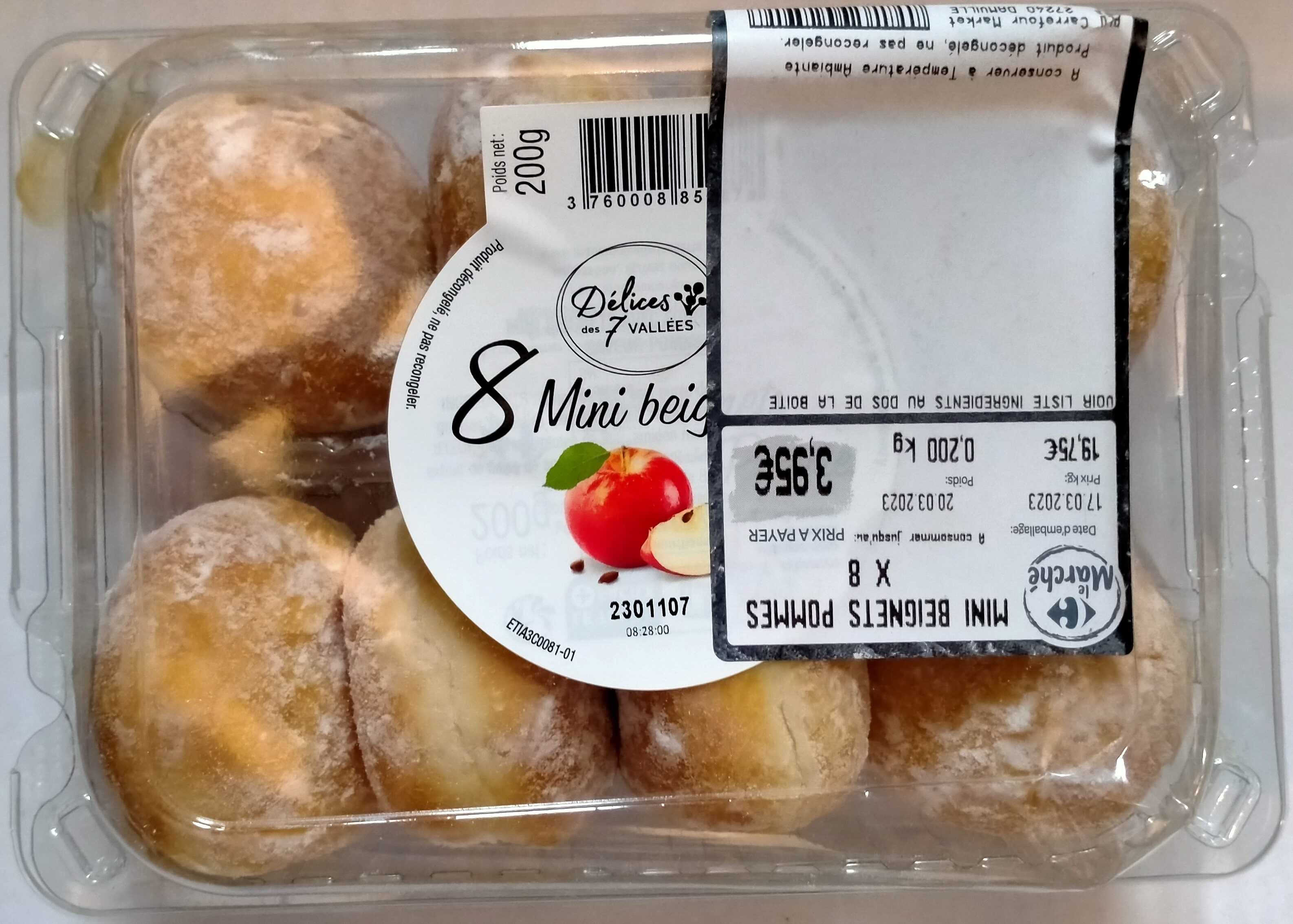 8 mini beignets fourrés aux pommes - Produit