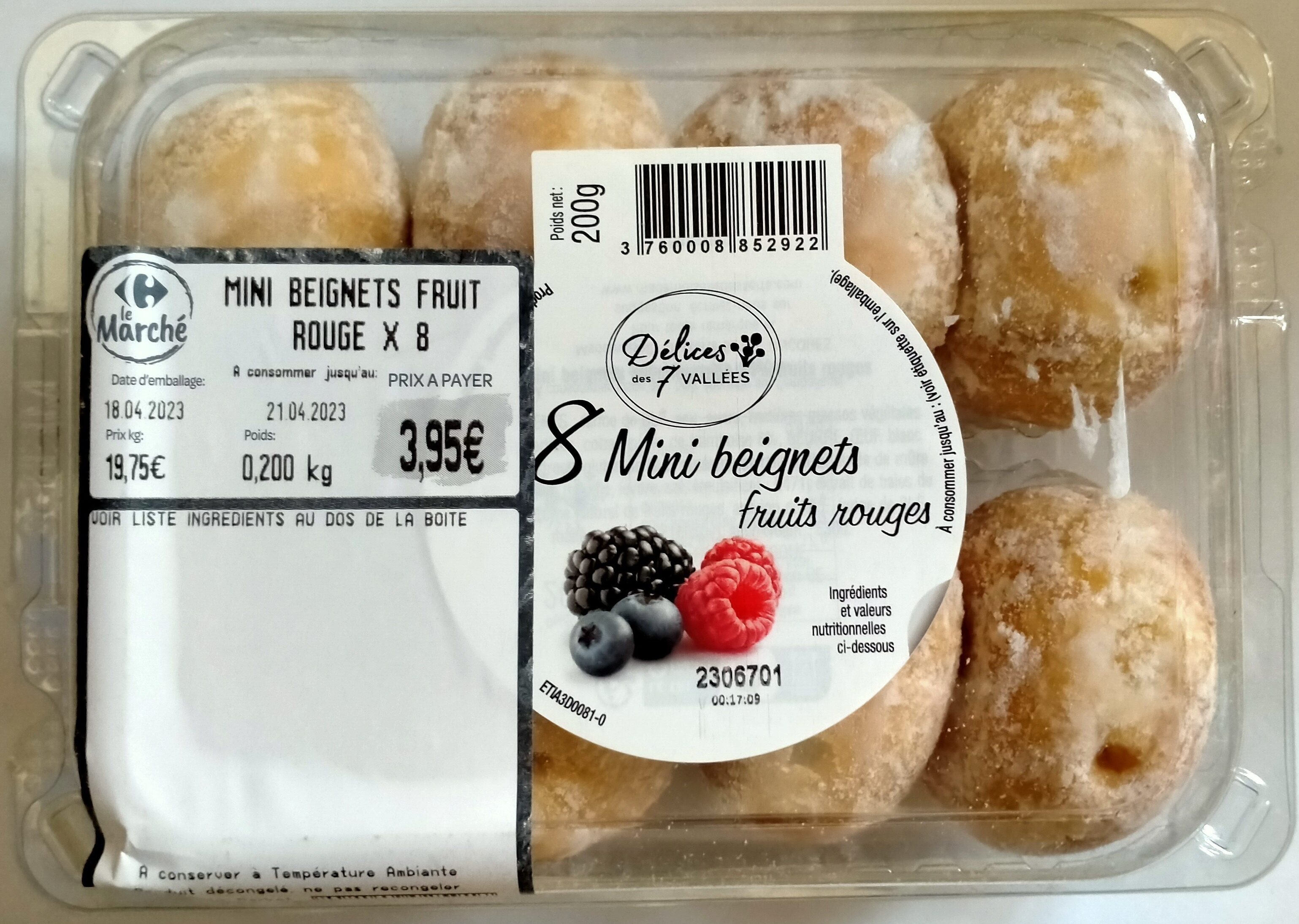 8 mini beignets fruits rouges - Product - fr