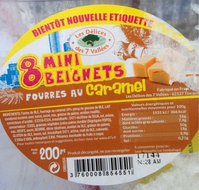 8 Mini Beignets Fourrés au Caramel - Produit