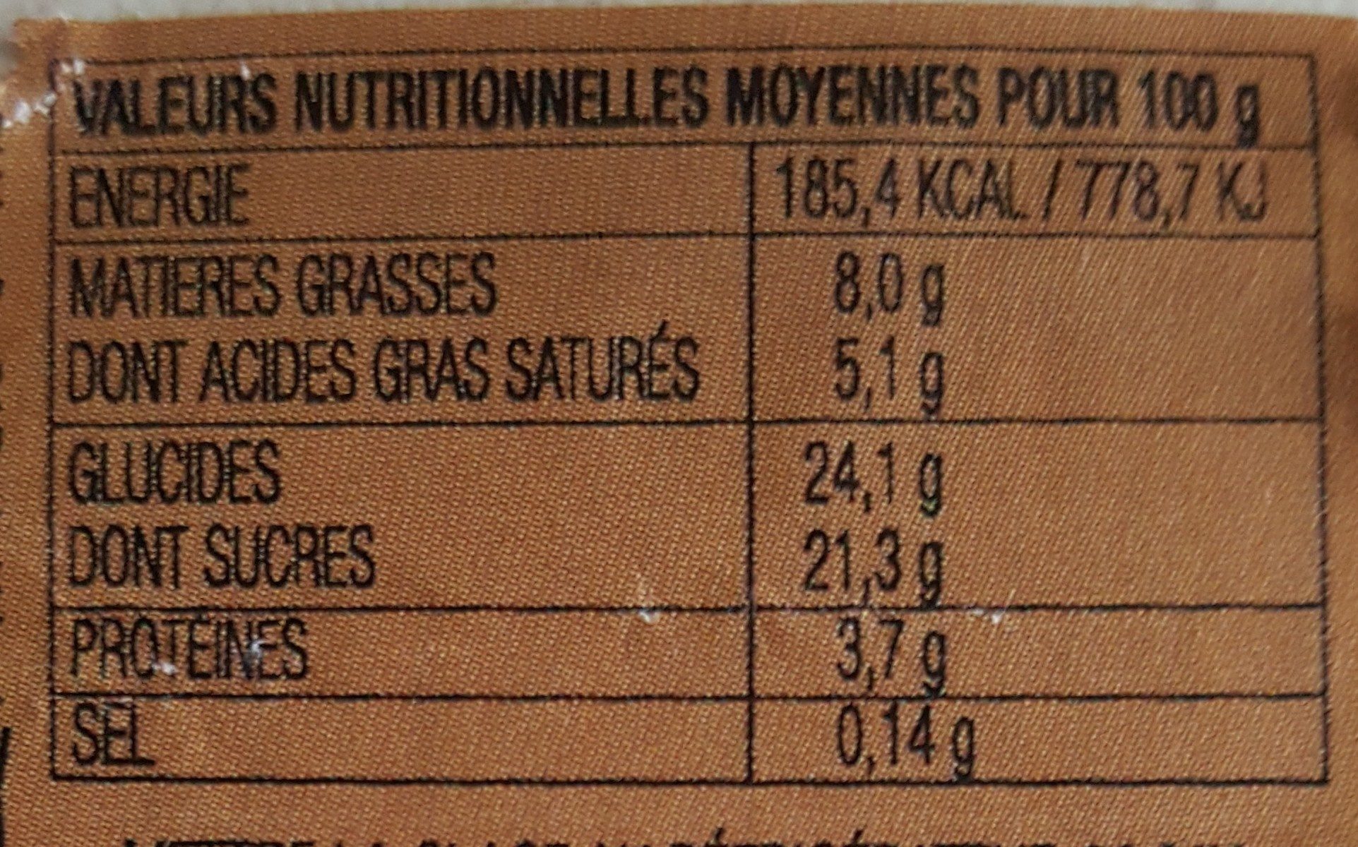 CRÈME GLACÉE CAFE - Ingredients - fr