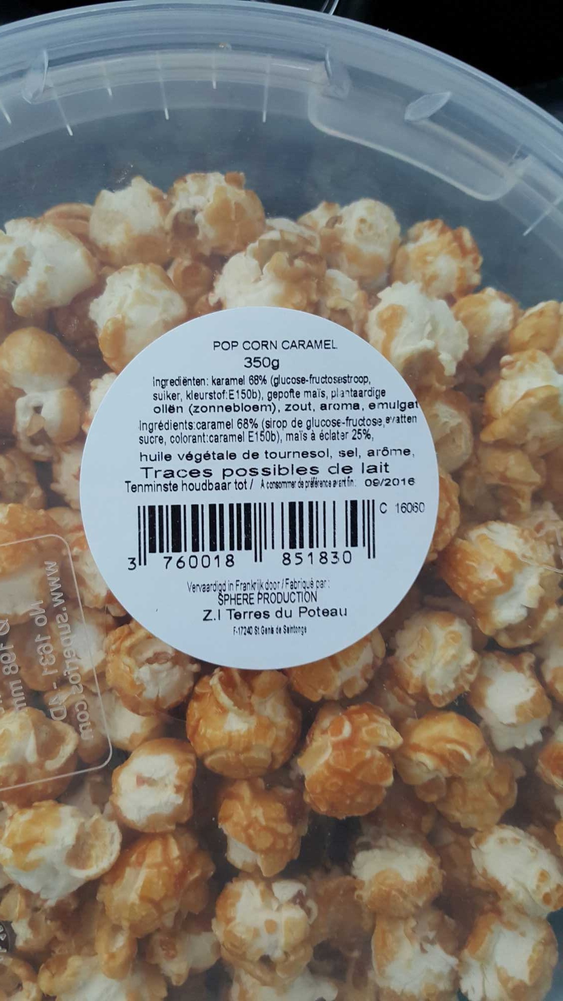 Pop corn caramel - Product - fr