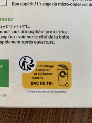 pizza 4 saisons - Recycling instructions and/or packaging information - fr