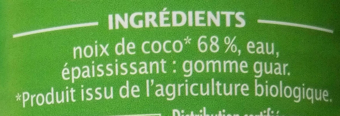 Coconut milk - Ingrédients