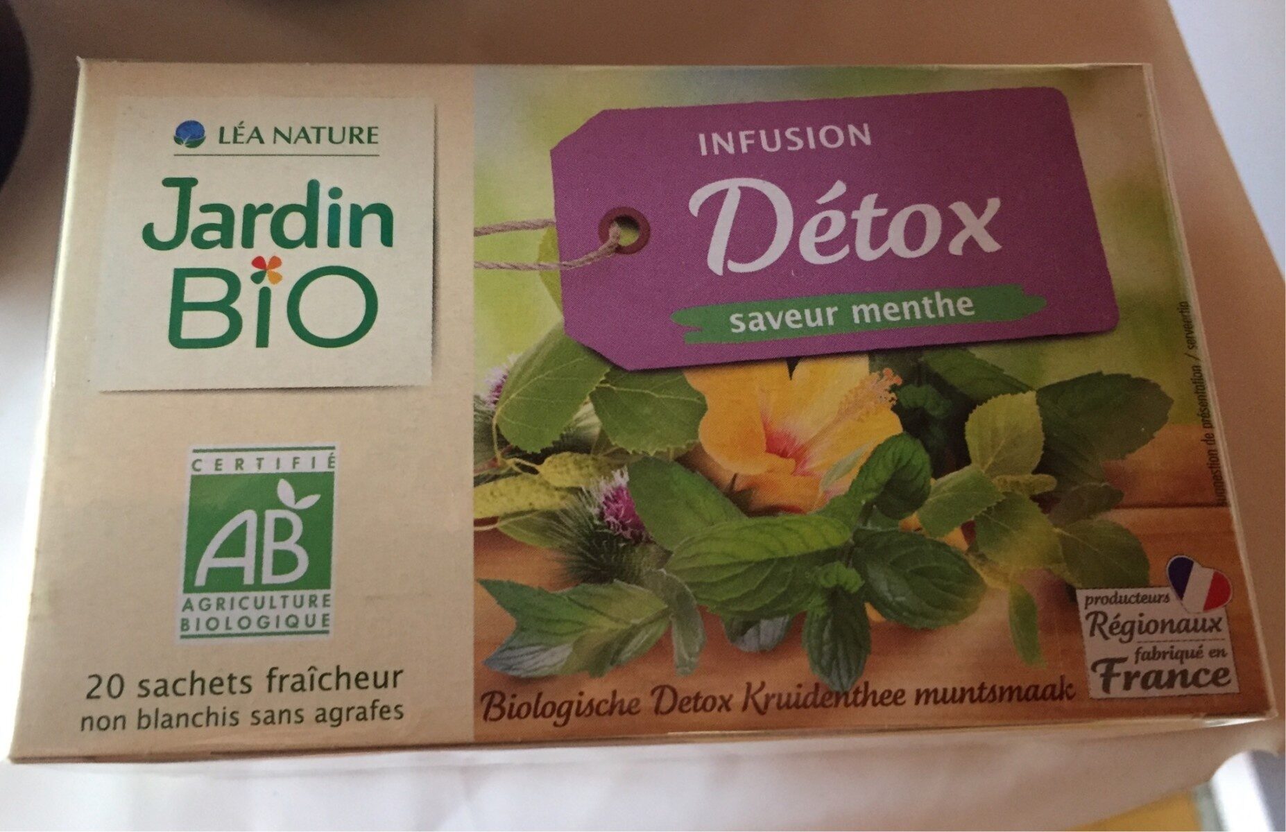 Infusion Détox Saveur menthe - Tableau nutritionnel