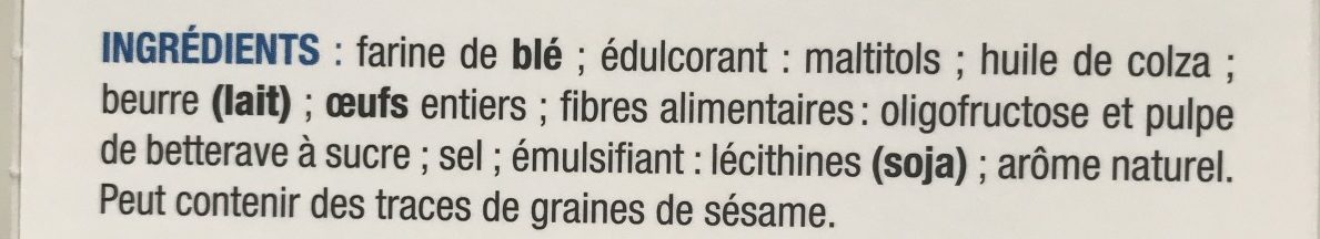 Fine gaufre - Ingredienti - fr