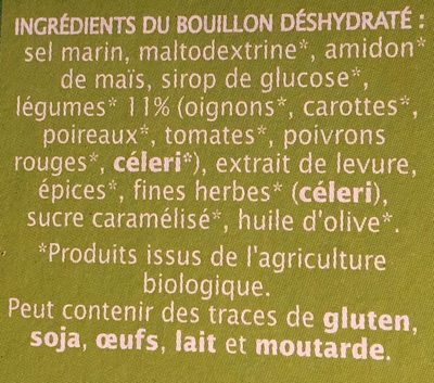Bouillon cube légumes dégraissé - Ingredientes - fr