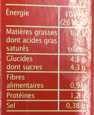 Passata purée de tomate - Nutrition facts - fr