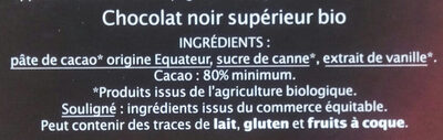 Noir Sensation 80% - Ingrediënten - fr