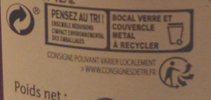Dessert Pomme myrtille - Instruction de recyclage et/ou informations d'emballage