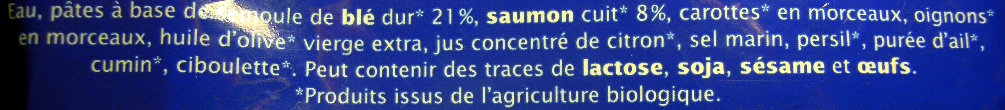 Petites Pâtes au Saumon - Ingrediënten - fr