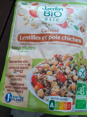 Cooked lentils and chickpeas (Jardin Bio) - Product - fr