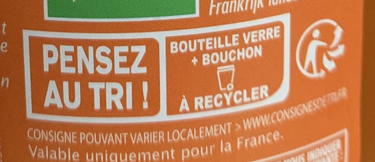 Jus de Carotte - Recycling instructions and/or packaging information - fr