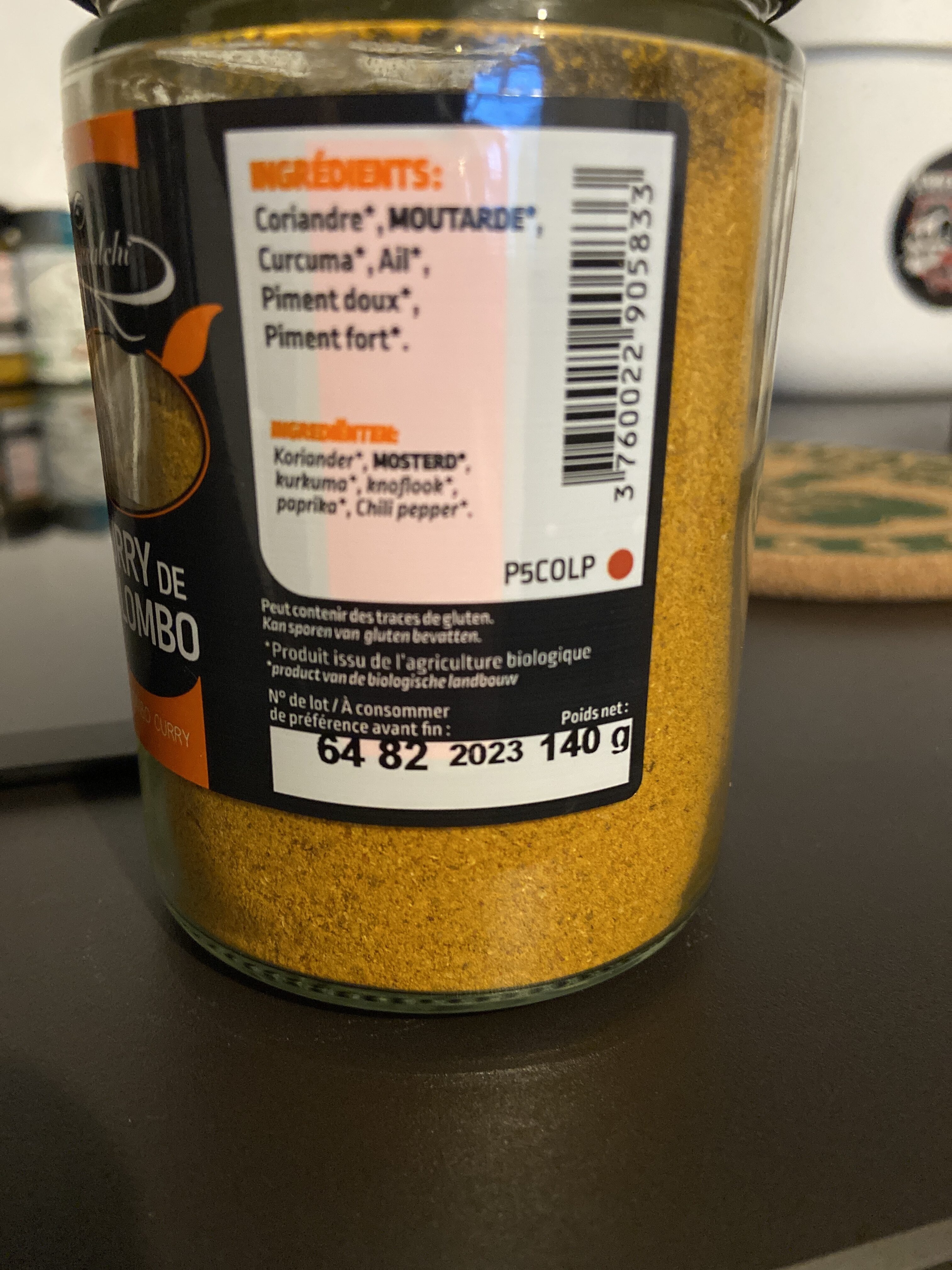 Curry de Colombo - Nutrition facts - fr