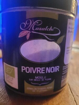 Poivre Noir Poudre 115G Pot Pet Bio - Nutrition facts - fr