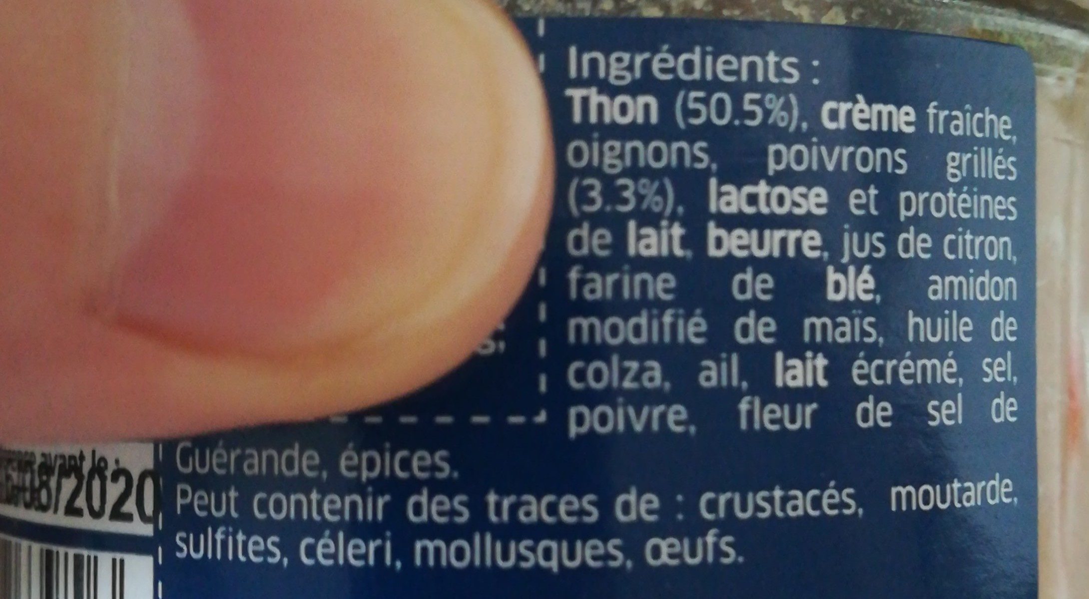 Rillettes de Thon aux poivrons grillés - Ingrediënten - fr