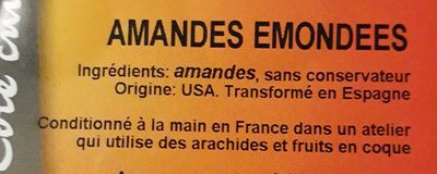 Amandes émondées - Ingrediënten - fr
