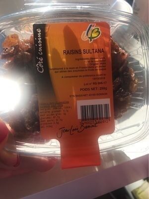 Raisins sultana (brun) - Product - fr