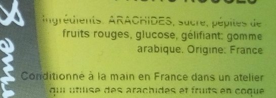 Pralinettes aux Fruits Rouges - Ingredients - fr